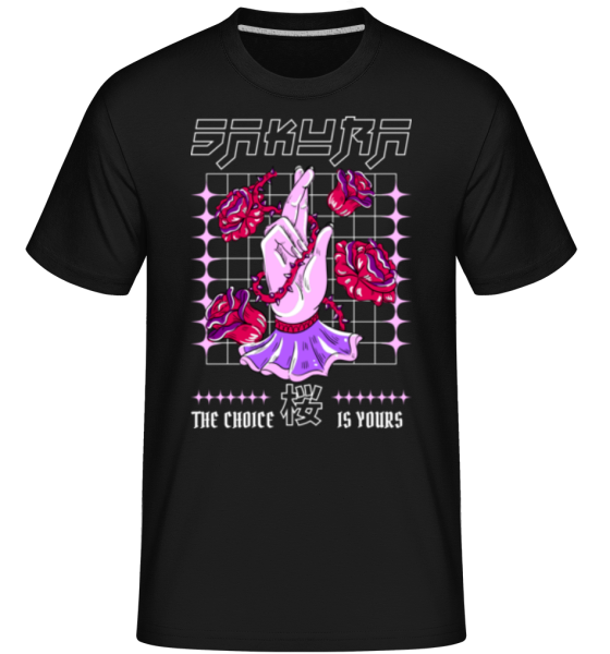 Sakura -  Shirtinator Men's T-Shirt - Black - Front