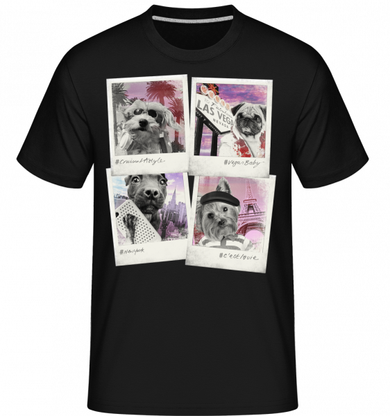 Dog Polaroids -  Shirtinator Men's T-Shirt - Black - Vorn