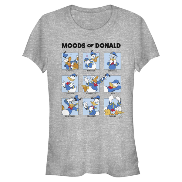 Disney - Mickey Mouse - Donald Duck Donald Moods - Women's T-Shirt - Heather grey - Front