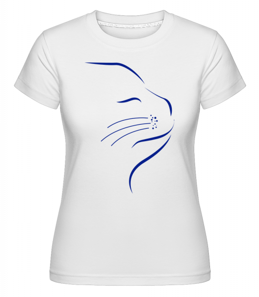 Cat Face -  Shirtinator Women's T-Shirt - White - Vorn
