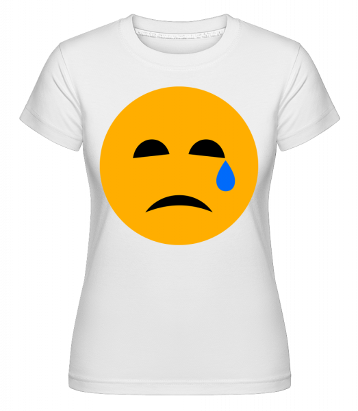 Crying Smiley -  Shirtinator Women's T-Shirt - White - Vorn