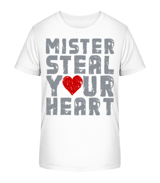 Mister Steal Your Heart - Kid's Bio T-Shirt Stanley Stella - White - Front