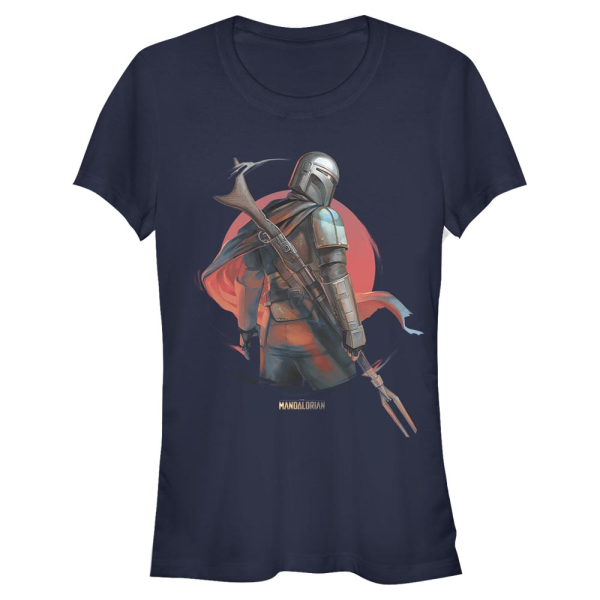 Star Wars - The Mandalorian - Mandalorian Sunrise - Women's T-Shirt - Navy - Front