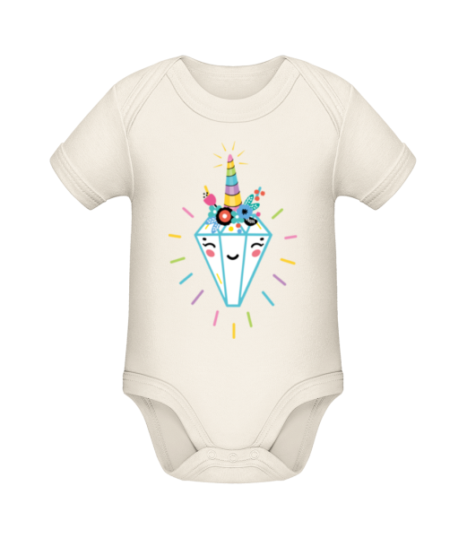 Happy Diamond - Organic Baby Body - Cream - Front