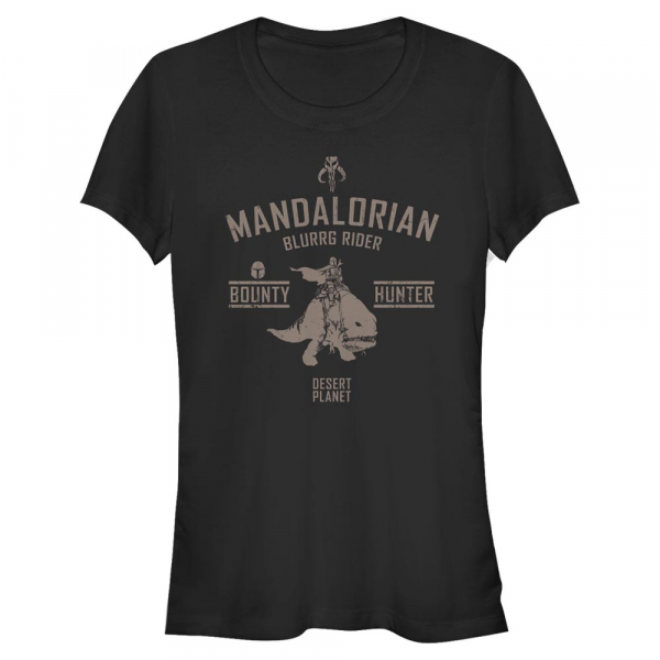 Star Wars - The Mandalorian - Mandalorian Blurrg Rider - Women's T-Shirt - Black - Front
