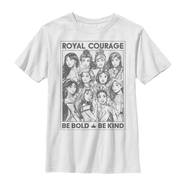 Disney Princesses - Character Royal Courage - Kids T-Shirt - White - Front