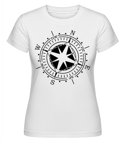 Compass -  Shirtinator Women's T-Shirt - White - Vorn