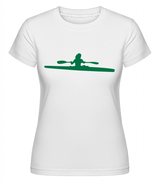 Kayak Shape Green -  Shirtinator Women's T-Shirt - White - Vorn