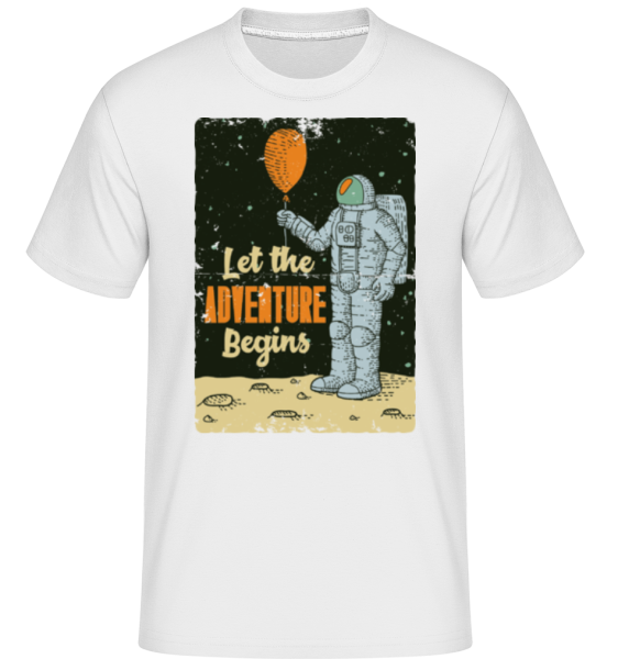 Astronaut Adventure Begins -  Shirtinator Men's T-Shirt - White - Front