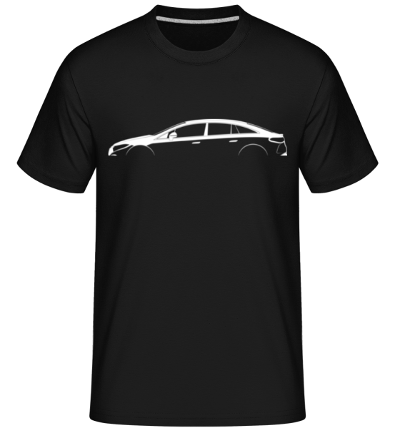 'Mercedes EQS V297' Silhouette -  Shirtinator Men's T-Shirt - Black - Front