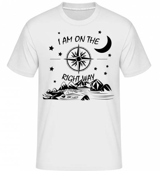 I Am On The Right Way -  Shirtinator Men's T-Shirt - White - Vorn