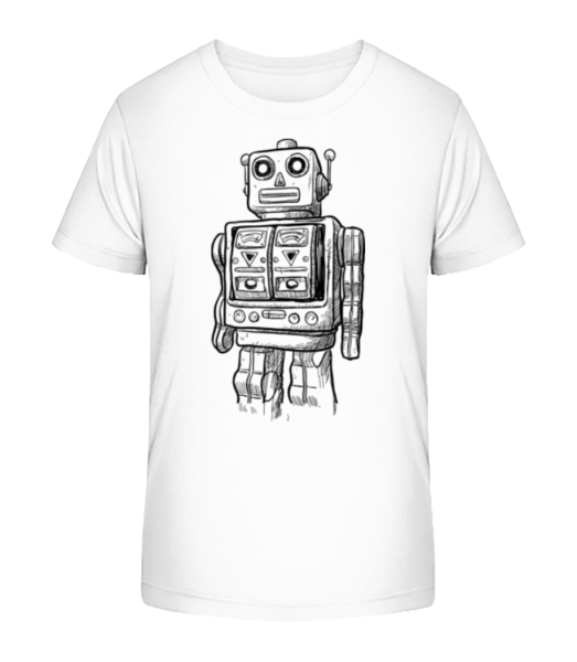 Baby Robot - Kid's Bio T-Shirt Stanley Stella - White - Front