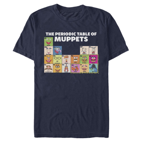 Disney Classics - Muppets - Skupina Periodic Table Of - Men's T-Shirt - Navy - Front