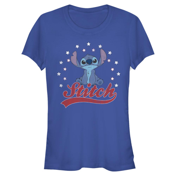 Disney - Lilo & Stitch - Stitch Americana - Women's T-Shirt - Royal blue - Front