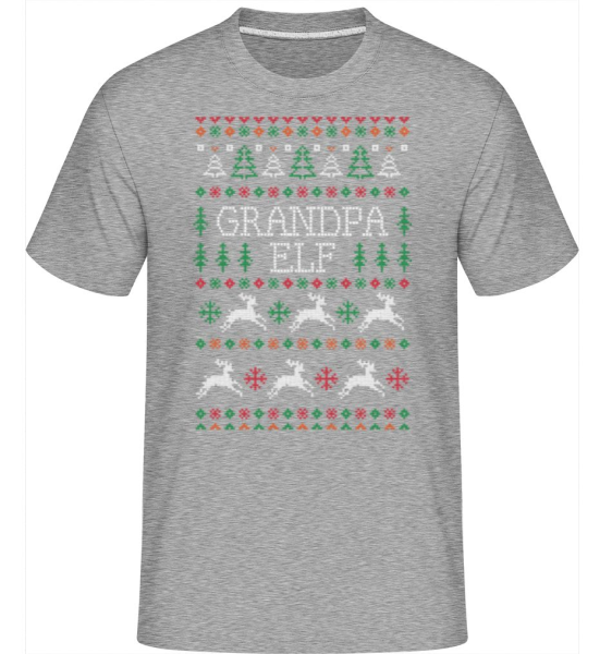 Grandpa Elf -  Shirtinator Men's T-Shirt - Heather grey - Front