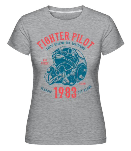 Fighter Pilot -  Shirtinator Women's T-Shirt - Heather grey - Front