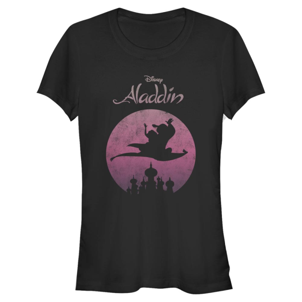 Disney - Aladdin - Aladdin & Jasmine Flying High - Women's T-Shirt - Black - Front