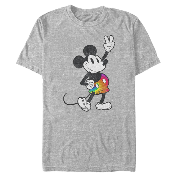 Disney Classics - Mickey Mouse - Mickey Mouse Tie Dye Mickey Stroked - Men's T-Shirt - Heather grey - Front