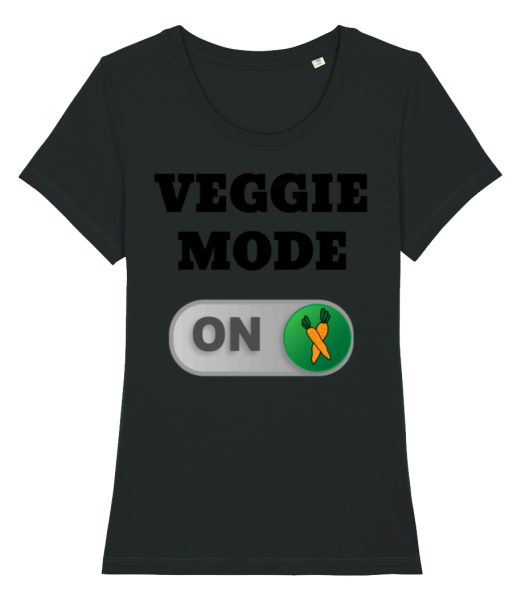Veggie Mode On - Carrots - Women's Organic T-Shirt Stanley Stella - Black - Front