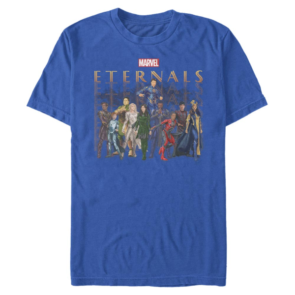 Marvel - Eternals - Group Shot Eternals Group Repeating - Men's T-Shirt - Royal blue - Front