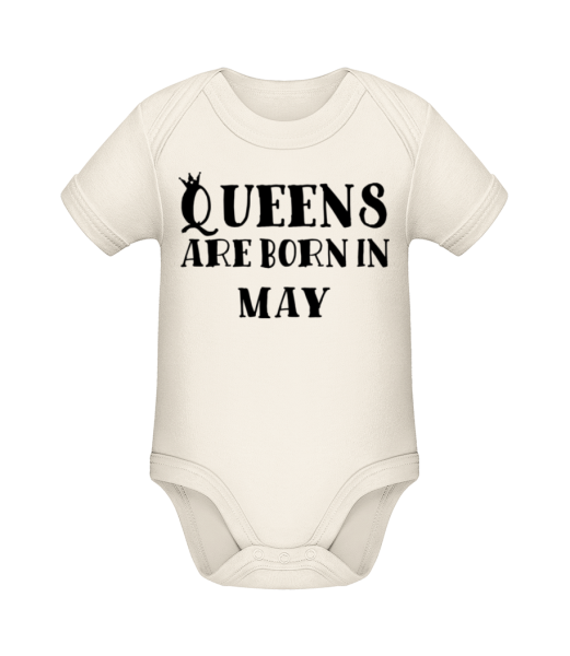 Queens Are Born In May - Organic Baby Body - Cream - Front