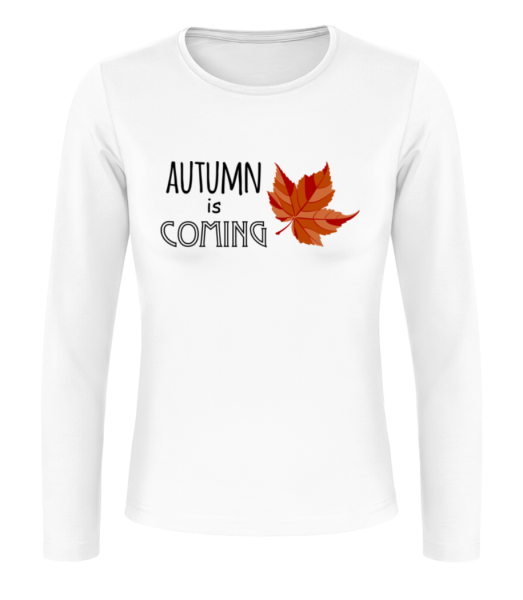 Autumn Is Coming - Women's Basic Longsleeve - White - Front
