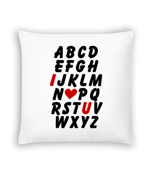 Love Alphabet - Cushion - White - Front
