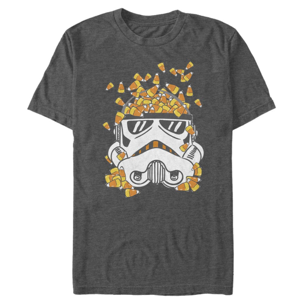 Star Wars - Stormtrooper Candy Corn Trooper - Men's T-Shirt - Heather anthracite - Front