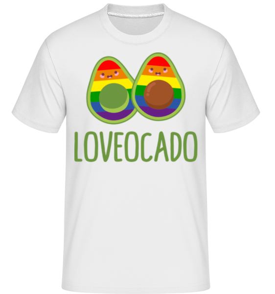 LGBTQ Avocado -  Shirtinator Men's T-Shirt - White - Front