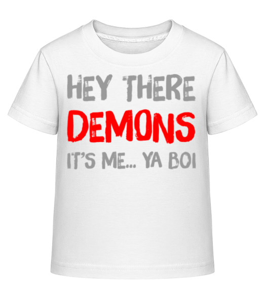 Hey Demons - Kid's Shirtinator T-Shirt - White - Front