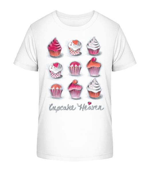 Cupcake Heaven - Kid's Bio T-Shirt Stanley Stella - White - Front