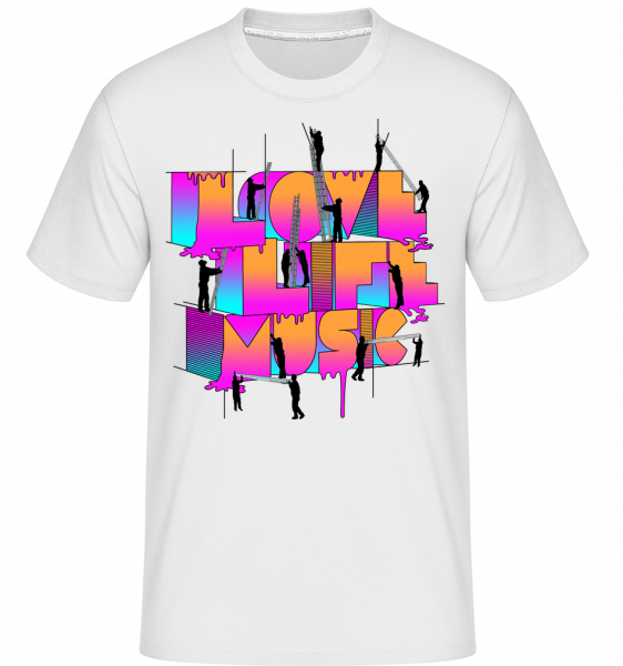 Love Life Music -  Shirtinator Men's T-Shirt - White - Vorn