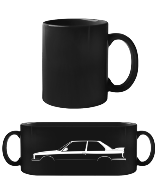 'BMW M3 E30' Silhouette - Black Mug - Black - Front