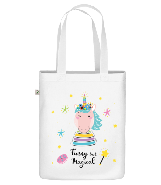 Funny But Magical - Organic tote bag - White - Front