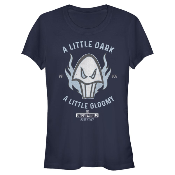 Disney - Villains - Logo Just Fine in the Underworld - Women's T-Shirt - Navy - Front