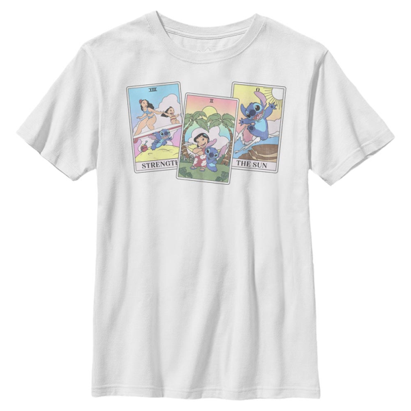 Disney - Lilo & Stitch - Lilo & Stitch Lilo Stitch Tarot - Kids T-Shirt - White - Front