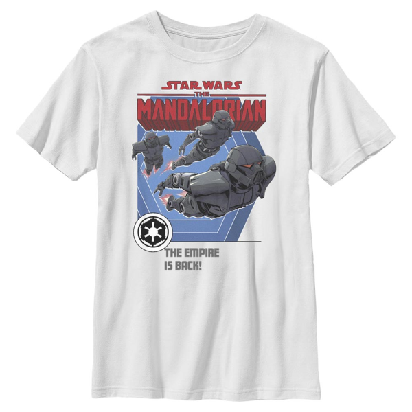 Star Wars - The Mandalorian - Dark Troopers Empire Returns - Kids T-Shirt - White - Front
