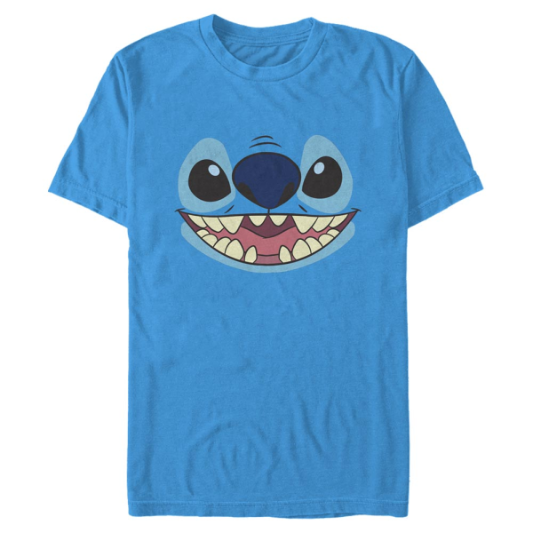 Disney Classics - Lilo & Stitch - Stitch Face Large - Men's T-Shirt - Azure - Front