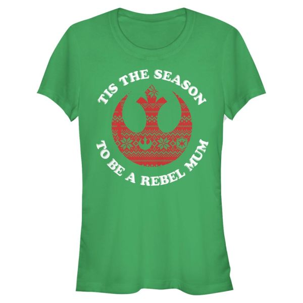 Star Wars - Logo Rebel Mum - Christmas - Women's T-Shirt - Kelly green - Front