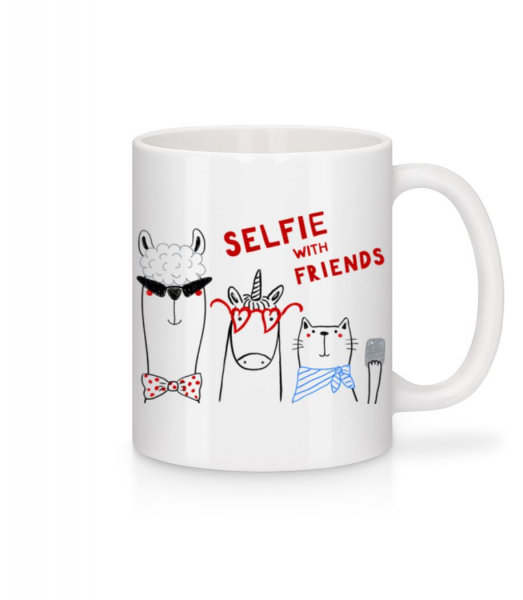 Selfie With Friends - Mug - White - Front