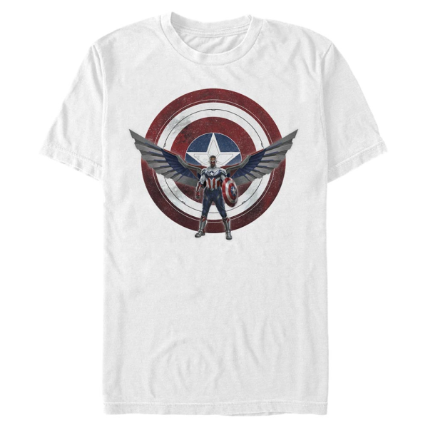 Marvel - The Falcon and the Winter Soldier - Captain America Wield The Shield - Men's T-Shirt - White - Front