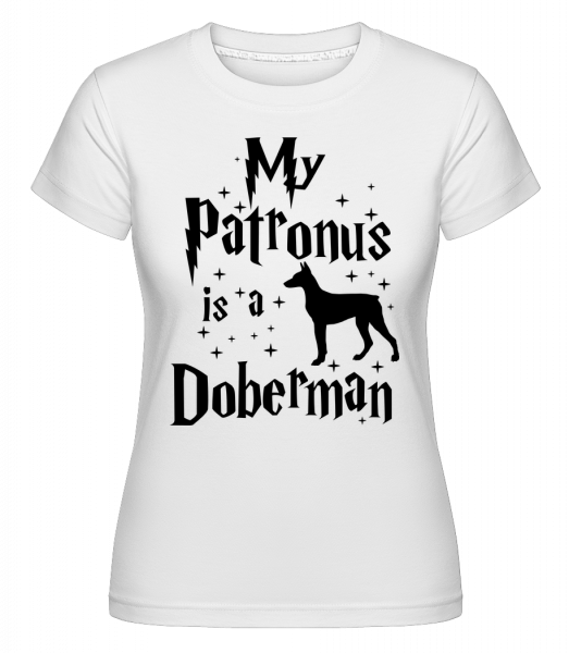 My Patronus Is A Doberman -  Shirtinator Women's T-Shirt - White - Vorn
