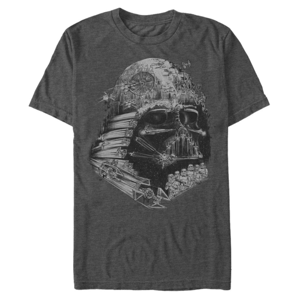 Star Wars - Darth Vader Empire Head - Men's T-Shirt - Heather anthracite - Front