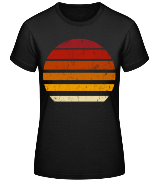 Retro Sunset 2 - Women's Basic T-Shirt - Black - Front