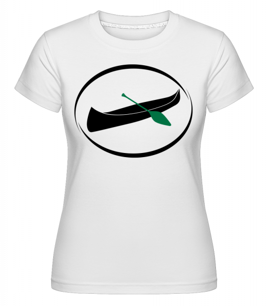 Kayaking Symbol -  Shirtinator Women's T-Shirt - White - Vorn