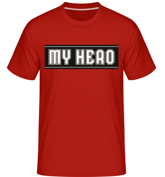 My Hero -  Shirtinator Men's T-Shirt - Red - Front