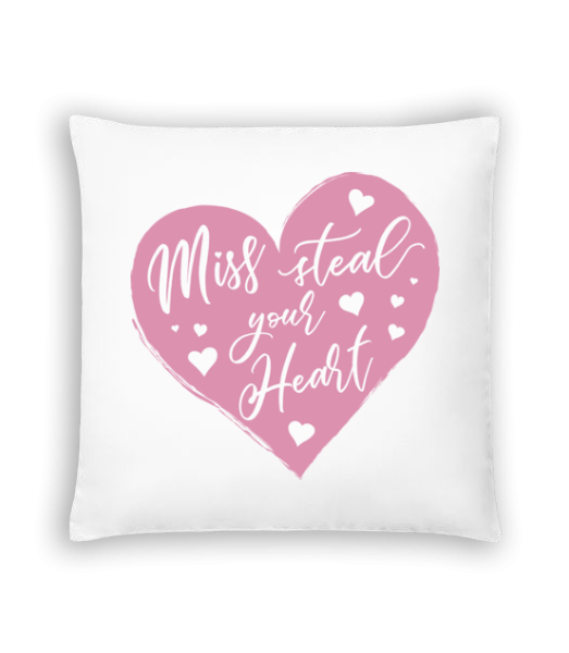 Miss Steal Your Heart - Cushion - White - Front