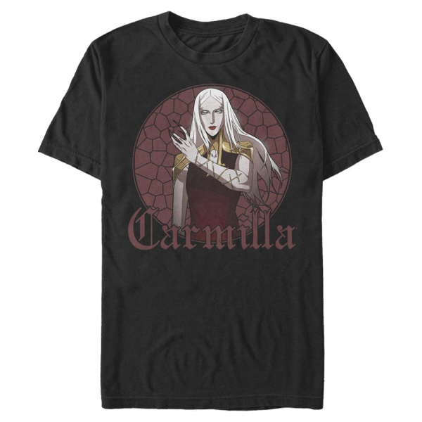 Netflix - Castlevania - Carmilla Stained Glass - Men's T-Shirt - Black - Front