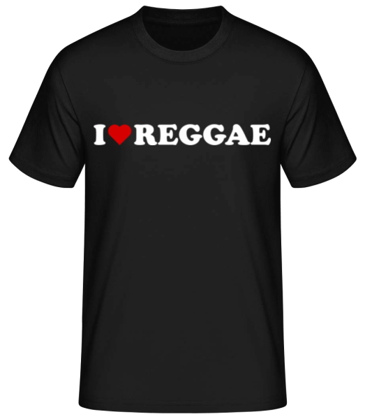 I Love Reggae - Men's Basic T-Shirt - Black - Front