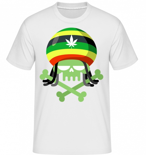 Marijuana Skull -  Shirtinator Men's T-Shirt - White - Vorn